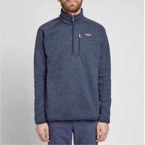 •Patagonia• men’s navy better sweater quarter zip